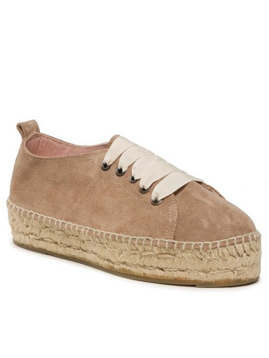 Эспадрильи женские Manebi Lace-Up Espadrilles W 1.9 E0 бежевые 37 EU