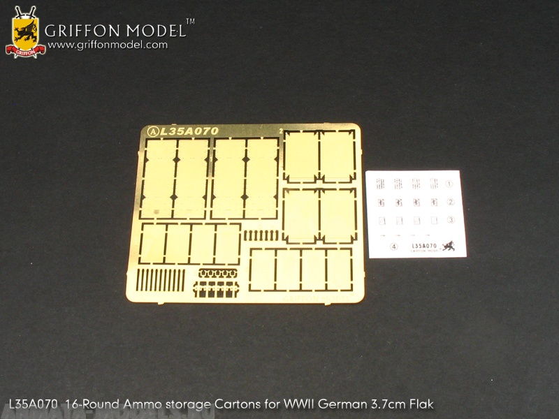 

L35A070GR 16-Round Ammo Storage Cartons for WW II German 3.7cm Flak 1/35