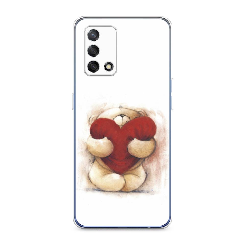 

Чехол Awog на OPPO A74 4G/F19 "Мишка с сердцем 1", Разноцветный, 256050-6
