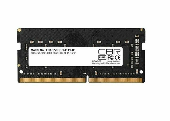 

Оперативная память Cbr (CD4-SS16G26M19-01), DDR4 1x16Gb, 2666MHz