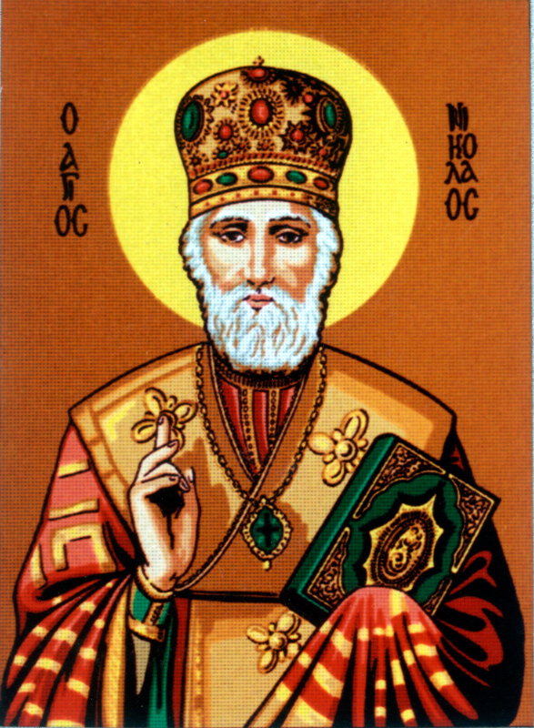 

Канва жесткая с рисунком D.1803 Николай Угодник, Разноцветный