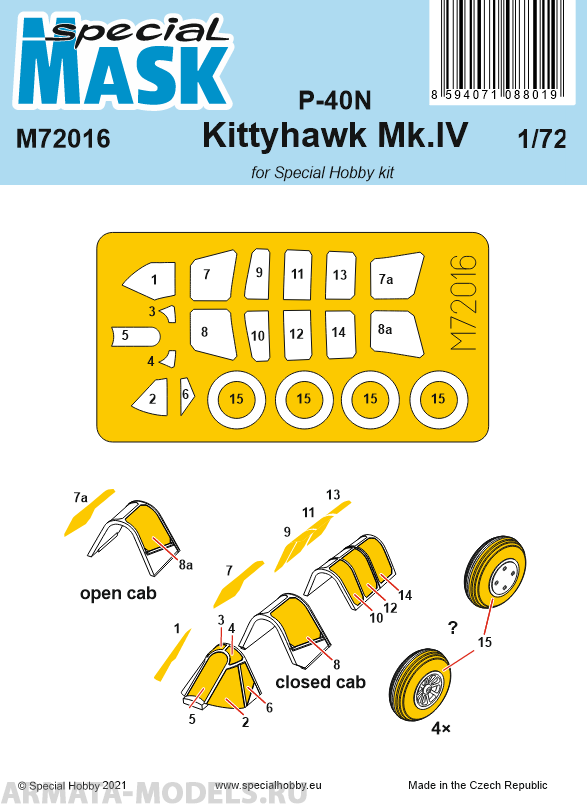 

M72016 P-40N/Kittyhawk Mk.IV Mask