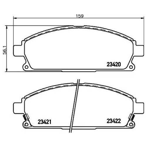 

Комплект передних тормозных колодок Hella 8DB355027501