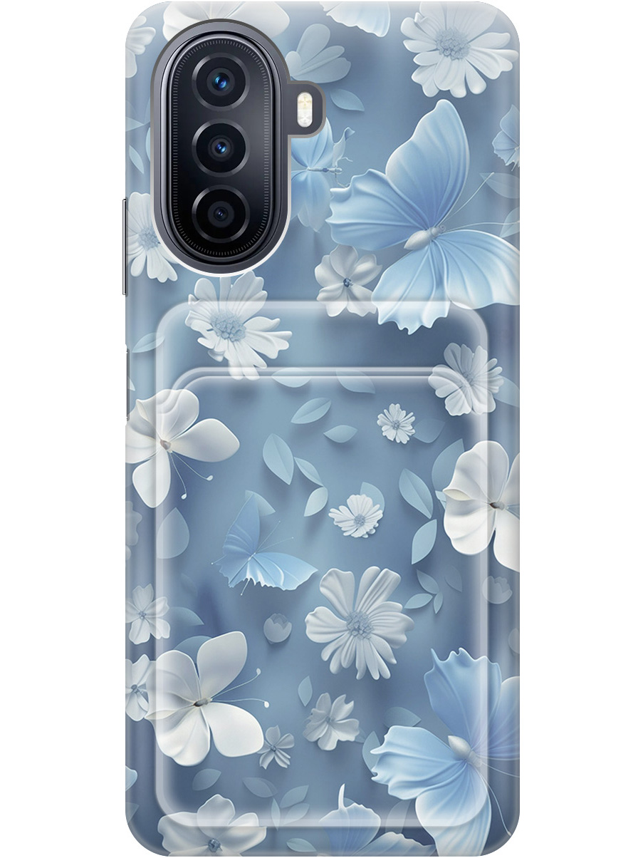 

Силиконовый чехол на Huawei nova Y70 с принтом с карманом для карты прозрачный 784272, Прозрачный;белый;голубой, 740133410
