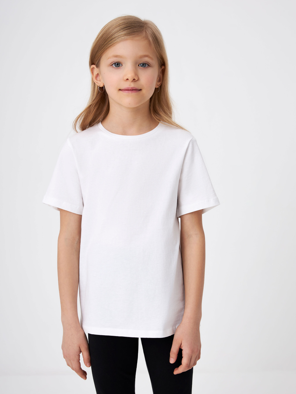 Базовая белая футболка детская 3801050231-1 цв. белый р.128