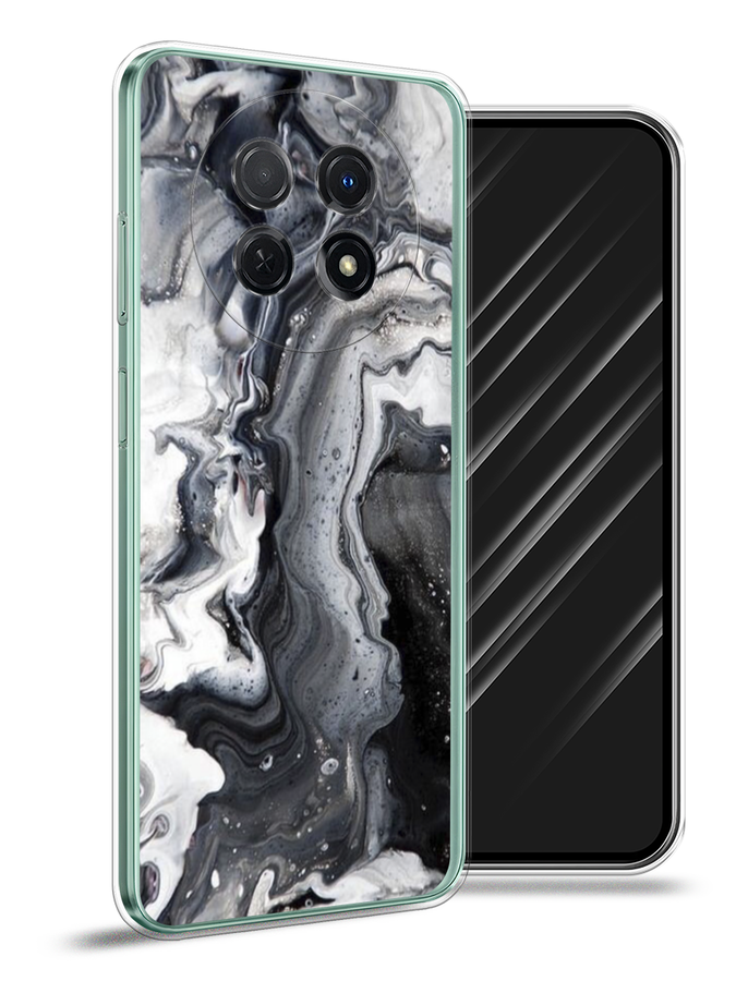 

Чехол Awog на Huawei Nova Y91 "Бело-черные сложные полосы", Серый;серебристый;белый, 6121650-3