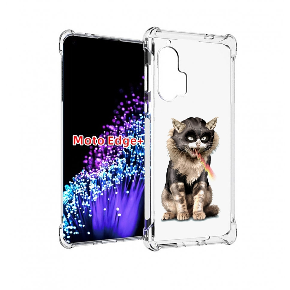 

Чехол MyPads дьяволский кот для Motorola Edge+ Plus, Прозрачный, Tocco