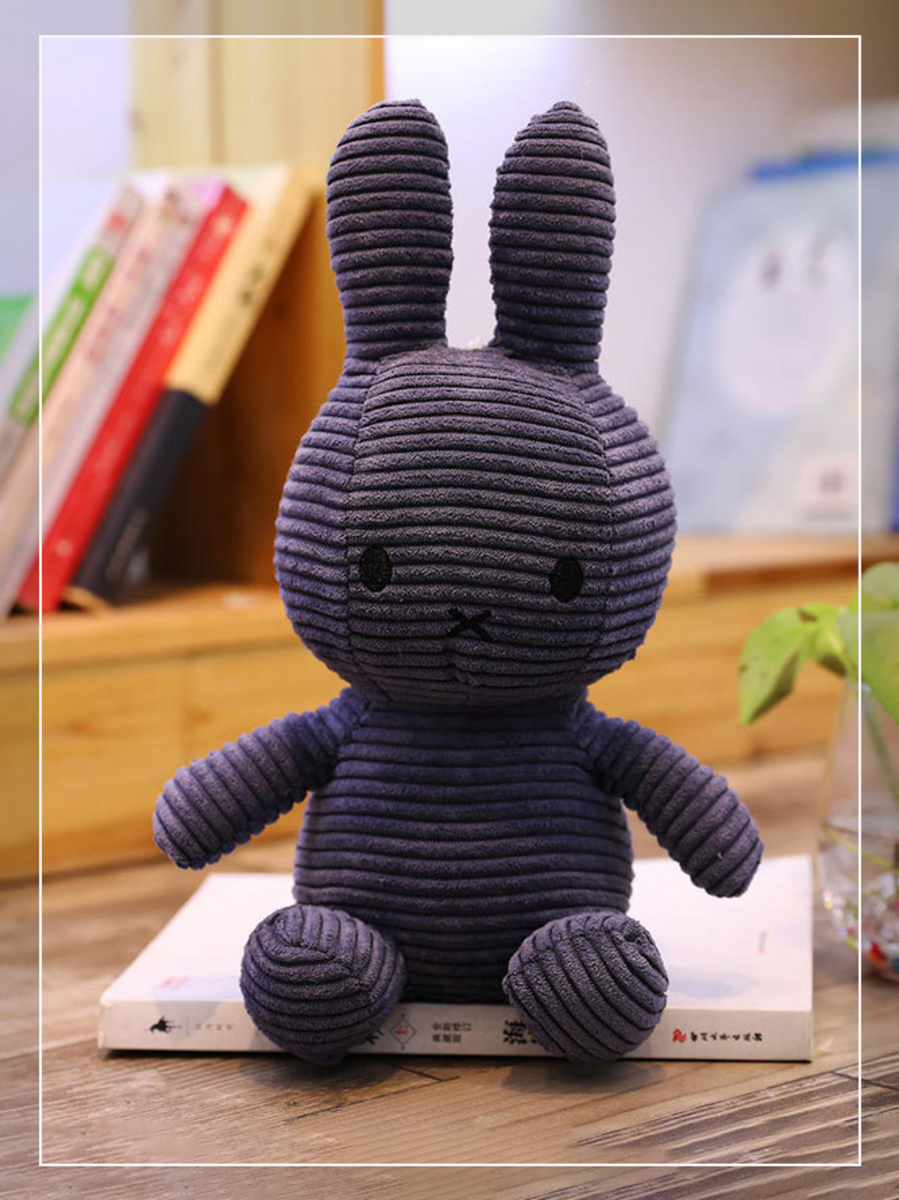 Мягкая игрушка заяц кролик Poco case, серый