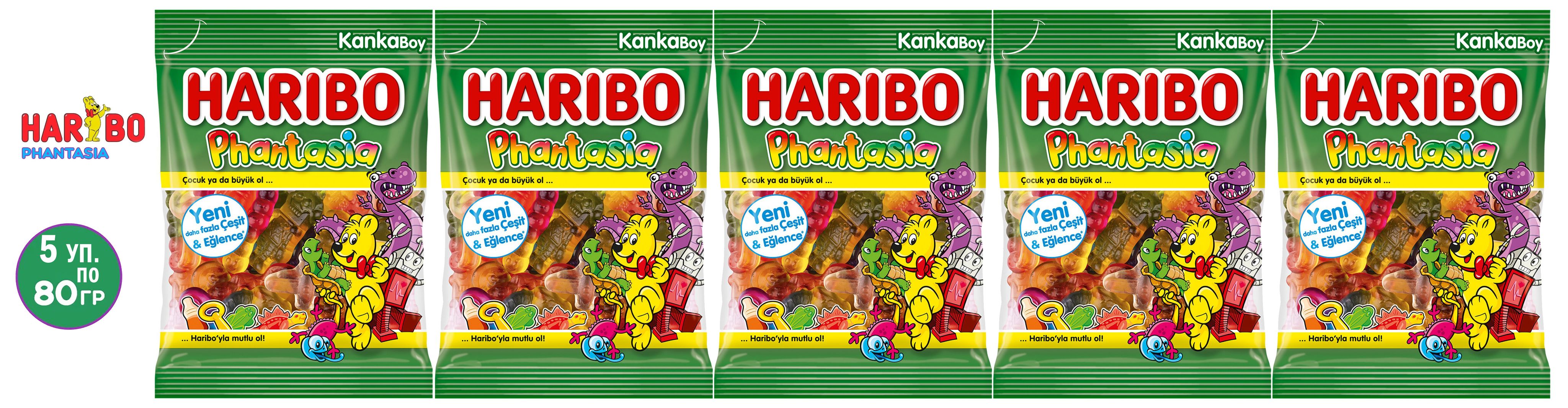 Мармелад жевательный ХАРИБО (HARIBO) Phantasia, 80 г х 5 шт