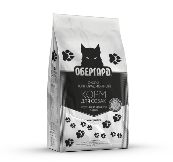 

Сухой корм для собак Обергард, без вкуса, 5 кг