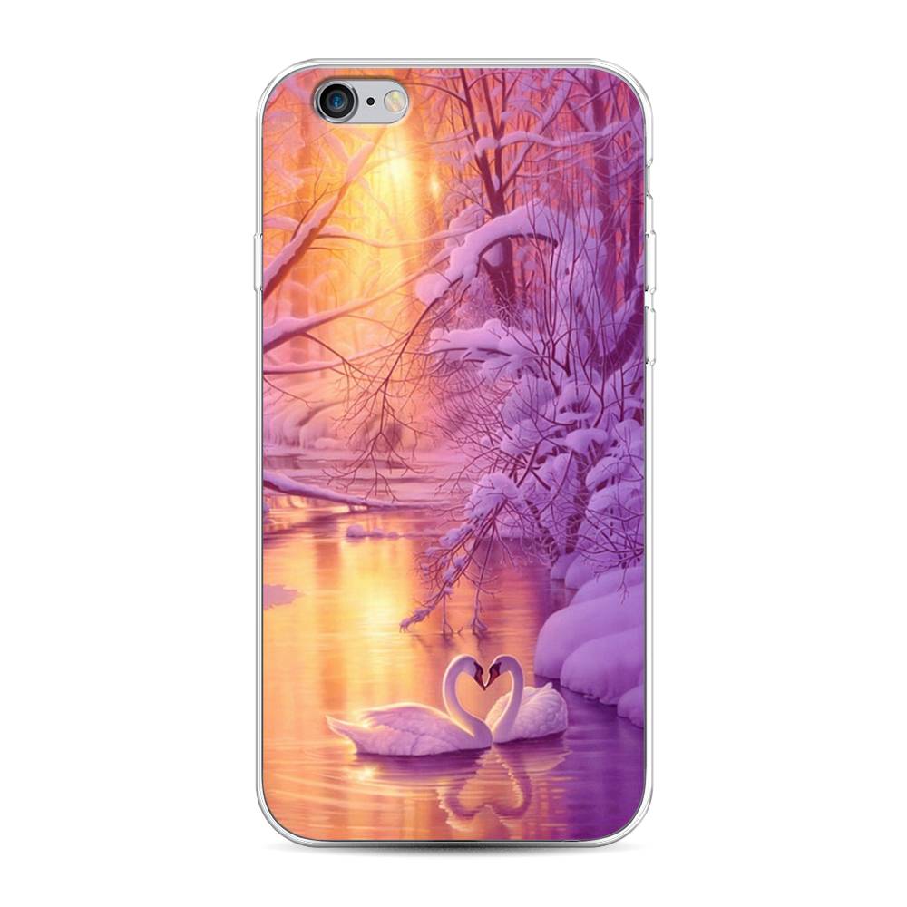 

Чехол на Apple iPhone 6 "Зима 1", Фиолетовый;желтый, 0104S50-2