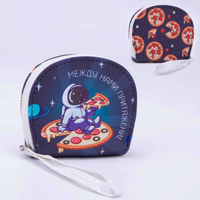 

Кошелек женский NAZAMOK Между нами притяжение, чёрный, синий, Между нами притяжение