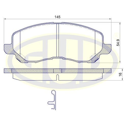 фото К-т колодки пер mit outlander/lancer/space runner 2.0i 16v/2.4gdi 99- g.u.d gbp080412 g.u.d.