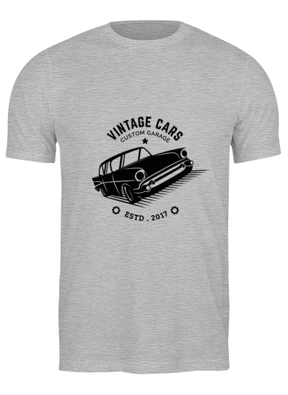 

Футболка мужская Printio Vintage cars 3708105 серая 2XL, Серый, Vintage cars 3708105