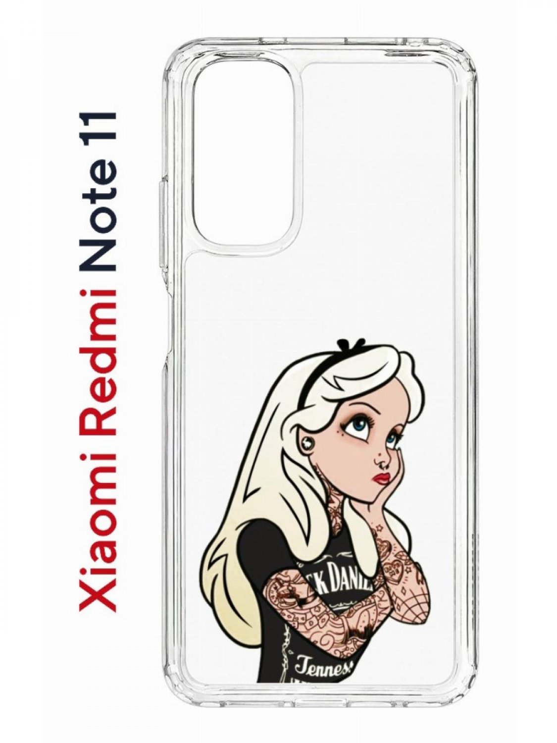 

Чехол на Xiaomi Redmi Note 11/11S Kruche Print Tattoo Girl,противоударный бампер с принтом, Прозрачный;черный;белый;бежевый, Ксиоми Редми Нот 11, Редми Нот 11С