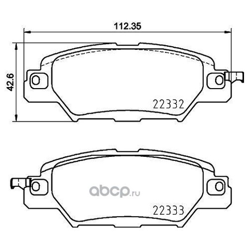 

Комплект задних тормозных колодок Mintex MDB3866 для Mazda CX-5, CX-8