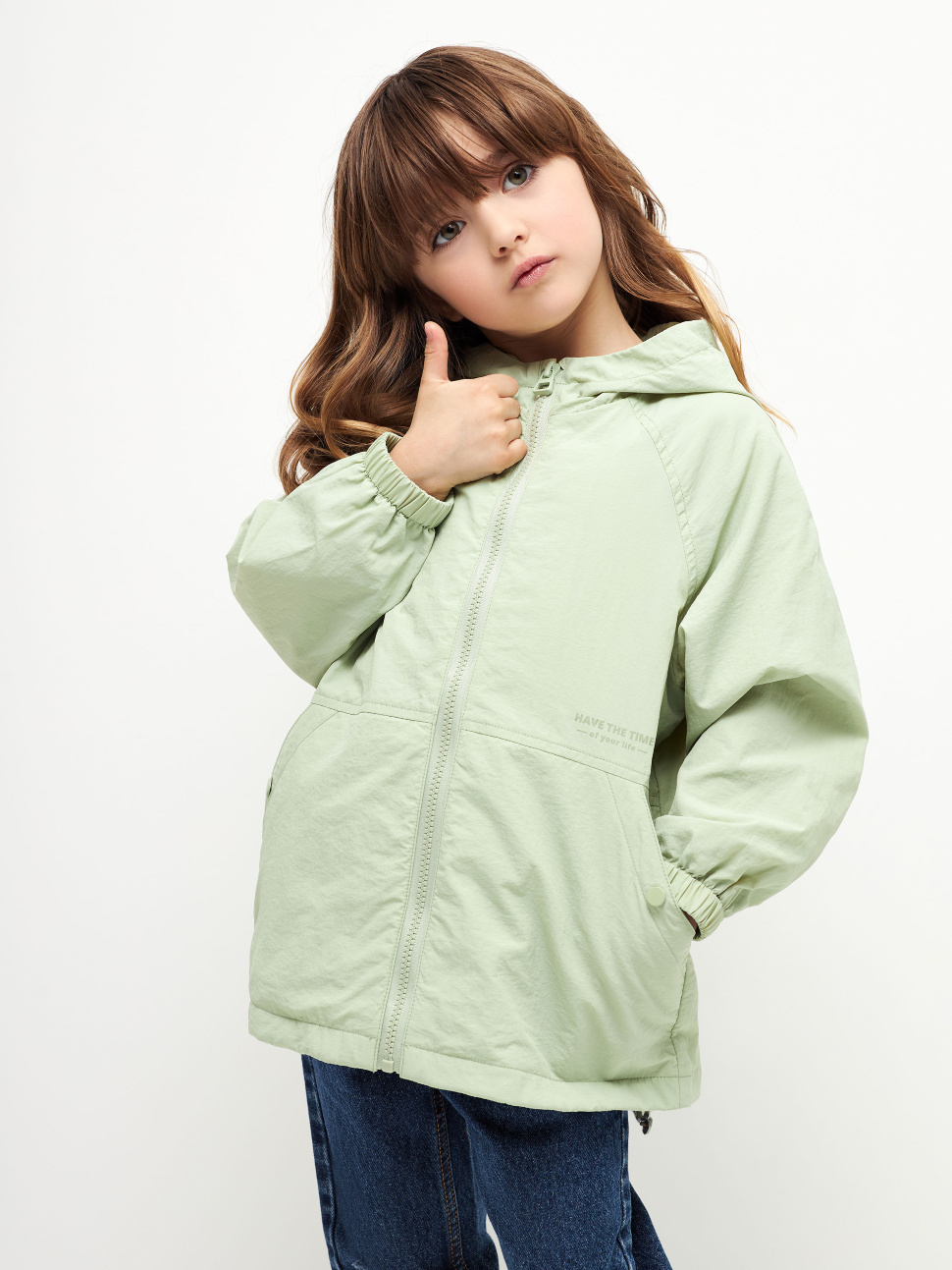 

Ветровка из нейлона для девочек 2804041153-13 цв. хаки/оливковый р.104, 2804041153-13