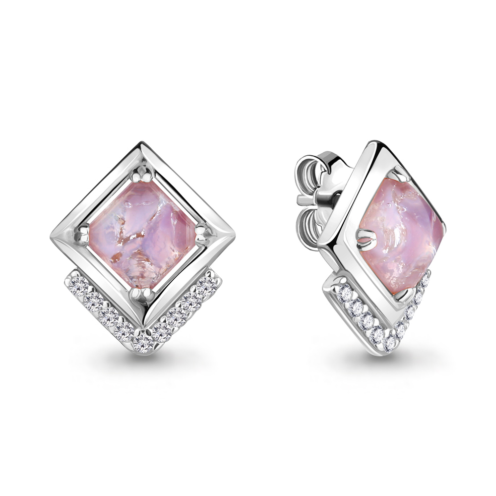 

Серьги из серебра с фианитом Aquamarine 46787АД_925_р, 46787АД_925_р