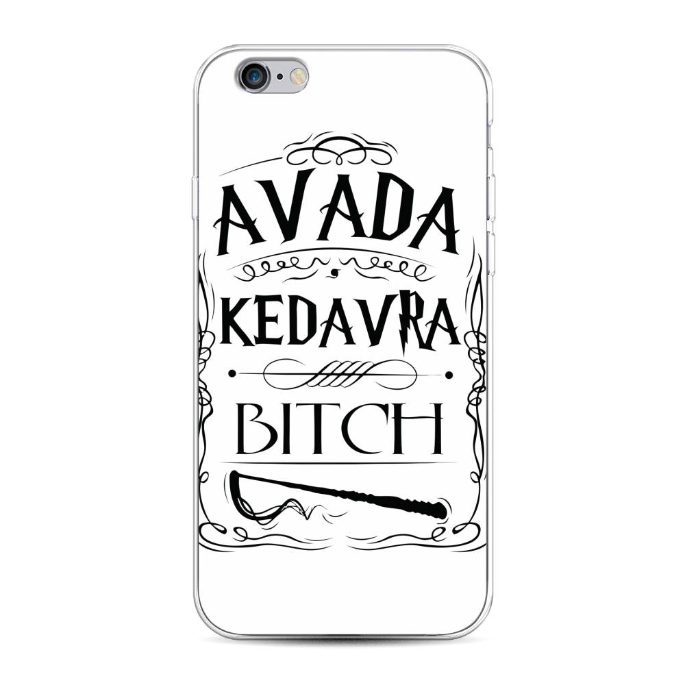 

Чехол на Apple iPhone 6 "Avada kedavra bitch", Белый;серый;черный, 0104S50-6