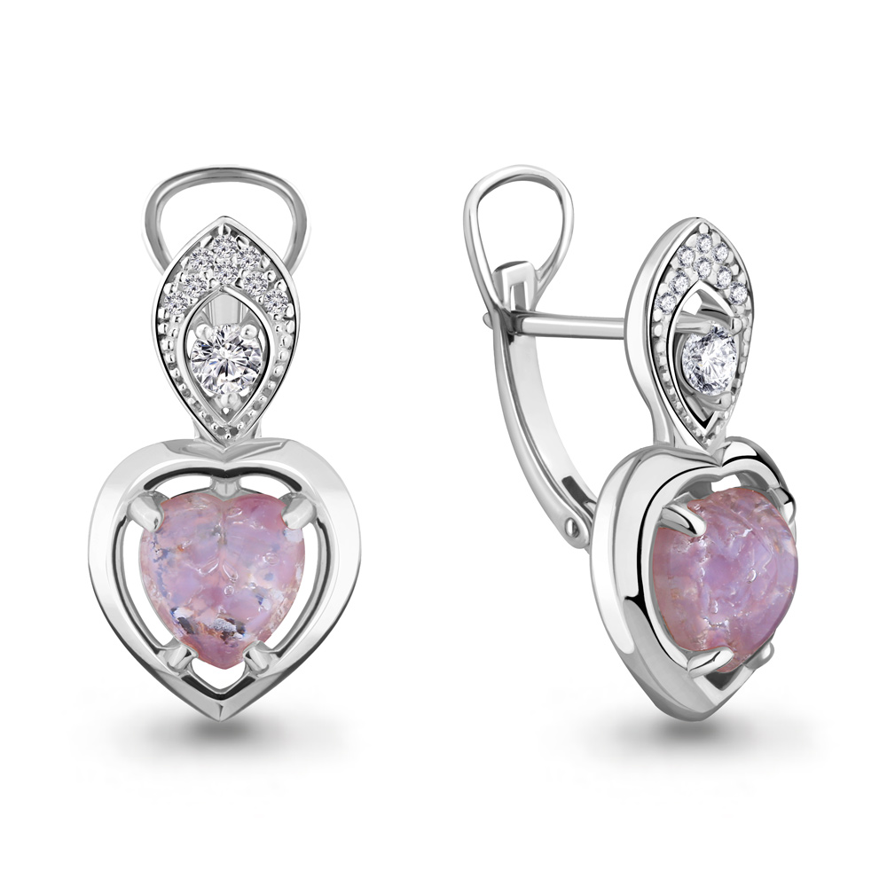

Серьги из серебра с фианитом Aquamarine 46790АД_925_р, 46790АД_925_р