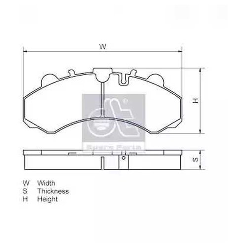 

Комплект задних тормозных колодок DT Spare Parts 1393106 для Ford Tourneo Custom, TRANSIT