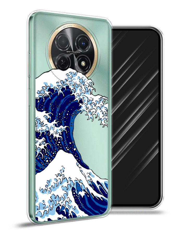 

Чехол Awog на Huawei Nova Y91 "Волна в Канагаве", Синий;белый, 6121650-4