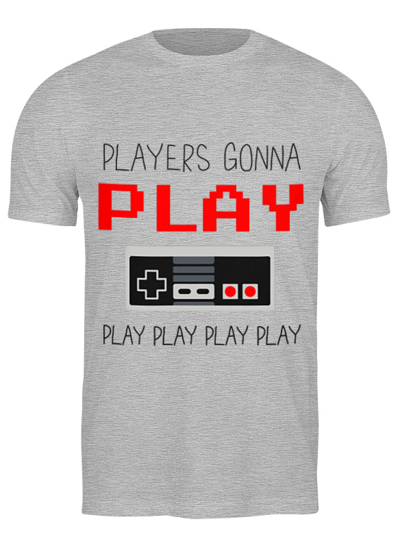 

Футболка мужская Printio Игрок (геймер) 0746765 серая M, Серый, Игрок (геймер) 0746765