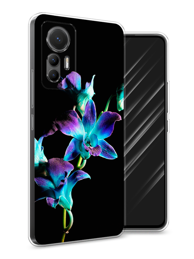 

Чехол Awog на Xiaomi 12 Lite "Синий цветок на черном", Разноцветный, 315050-8