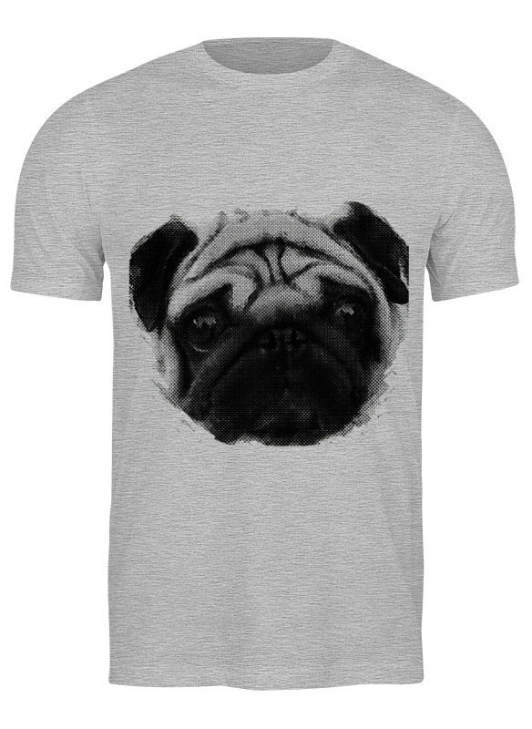 

Футболка мужская Printio Pug fan print 3703191 серая L, Серый, Pug fan print 3703191