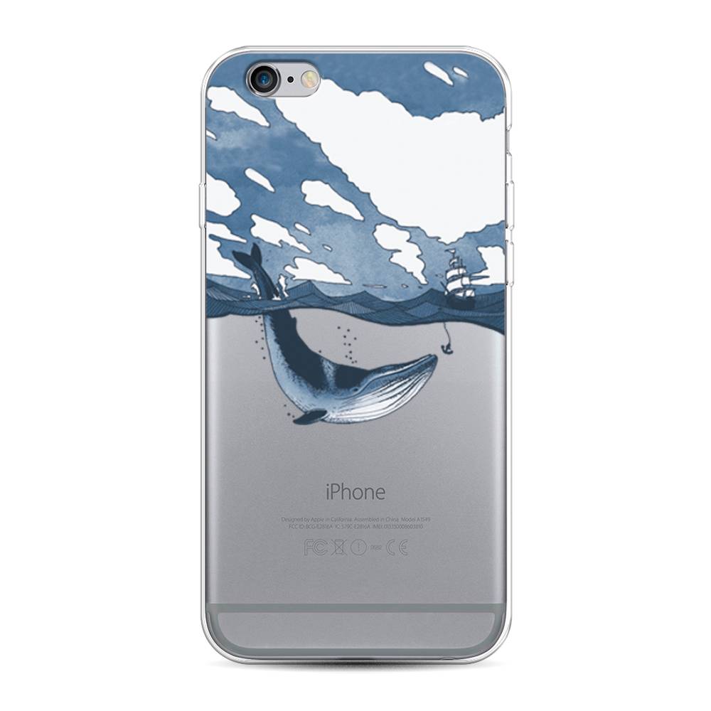 

Чехол на Apple iPhone 6 "Большой кит", Синий, 0104S50-1