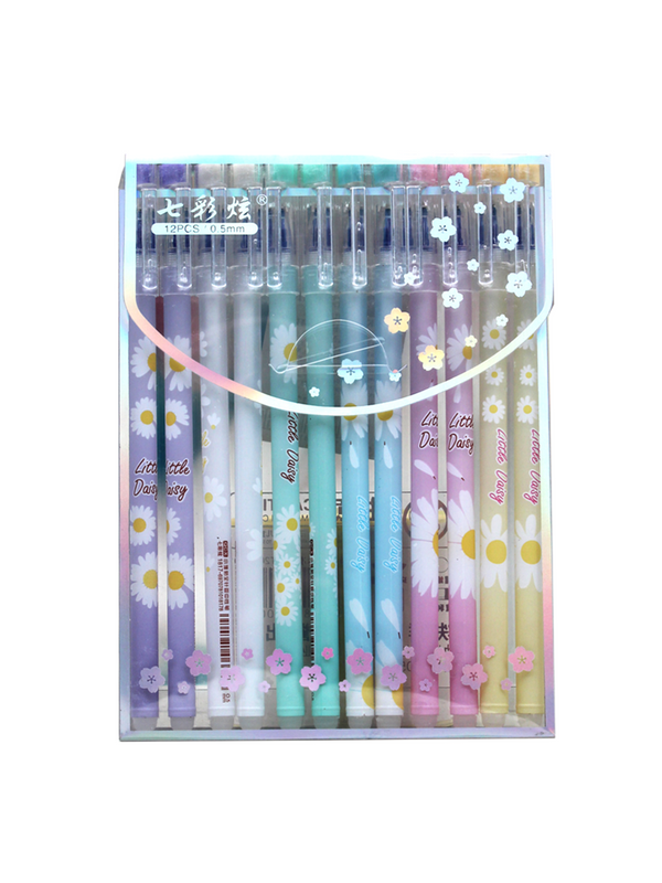 Гелевые ручки Пиши стирай Ромашки CANBI 334455 набор из 12 шт