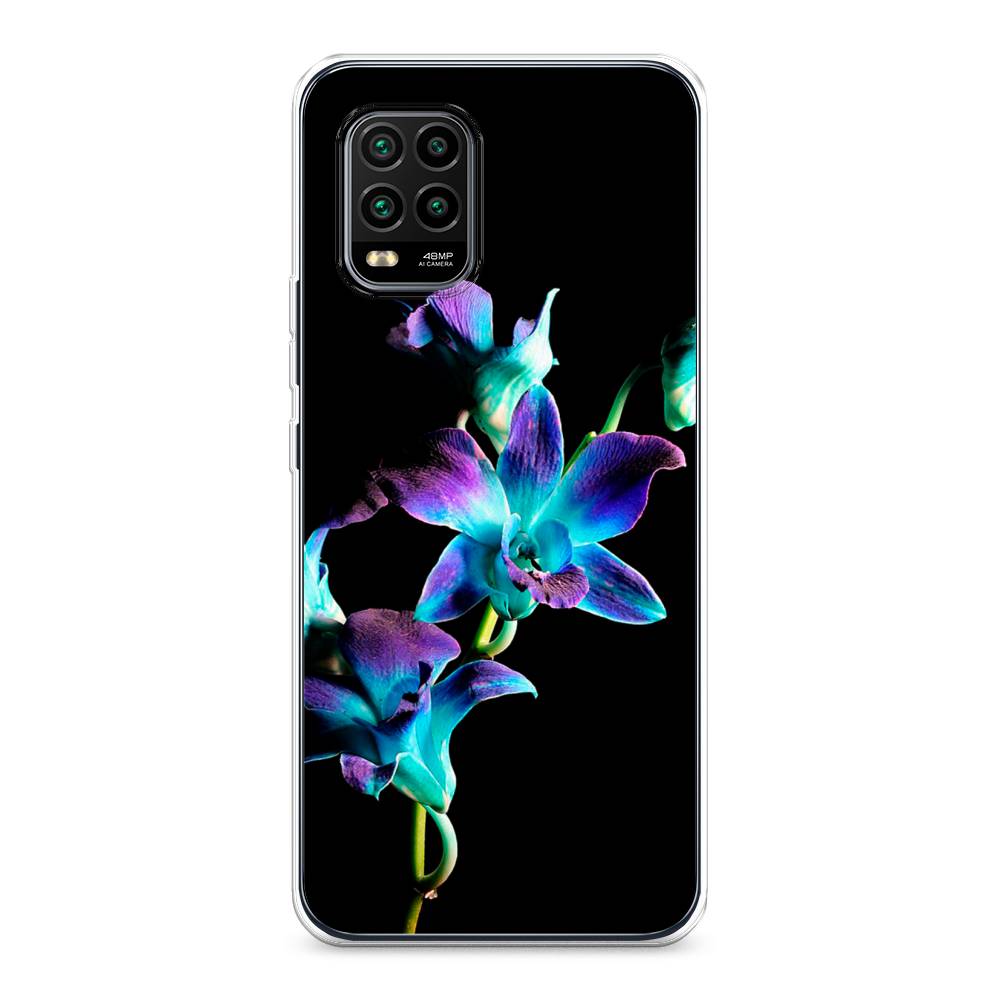 

Чехол Awog на Xiaomi Mi 10 Lite "Синий цветок на черном", Разноцветный, 38550-8