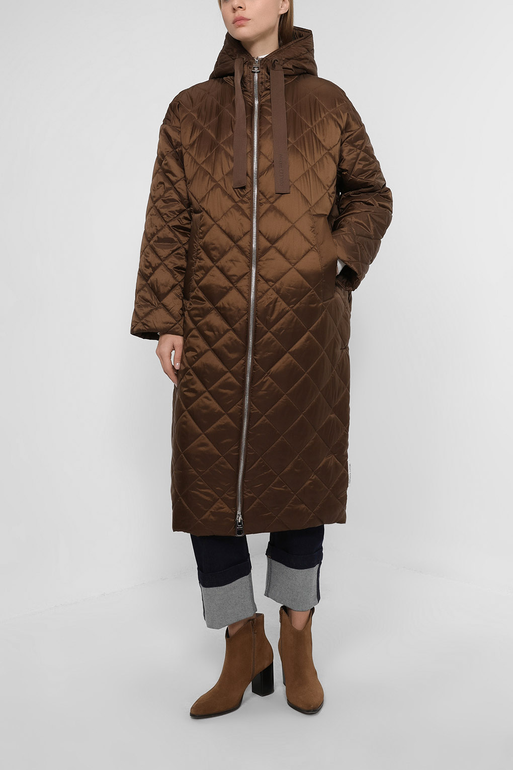 

Пальто женское Marc O’Polo 208104571017 коричневое 36 EU, Коричневый, 208104571017