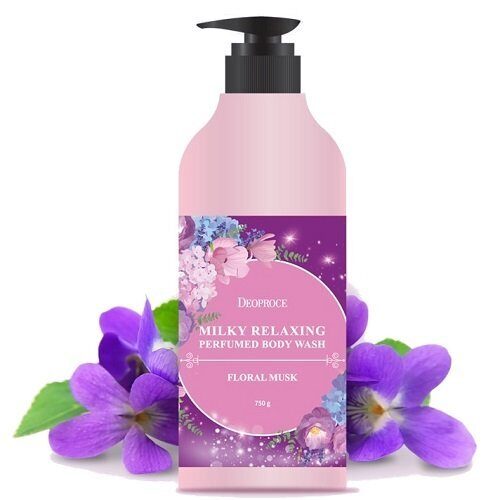 фото Гель для душа deoproce milky relaxing body wash floral musk (750 гр)