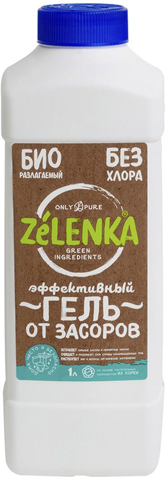 

Чистящее средство Zelenka Против засоров 1л