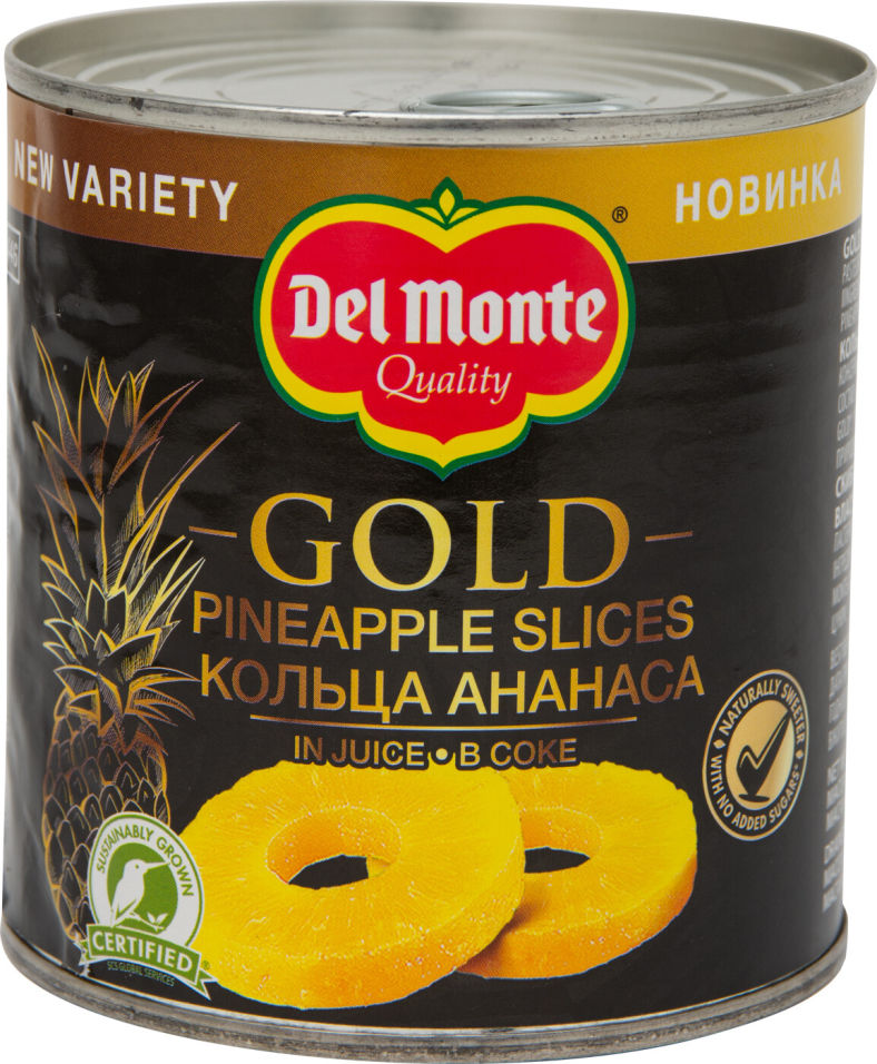 фото Ананас del monte gold кольца в соке 435г