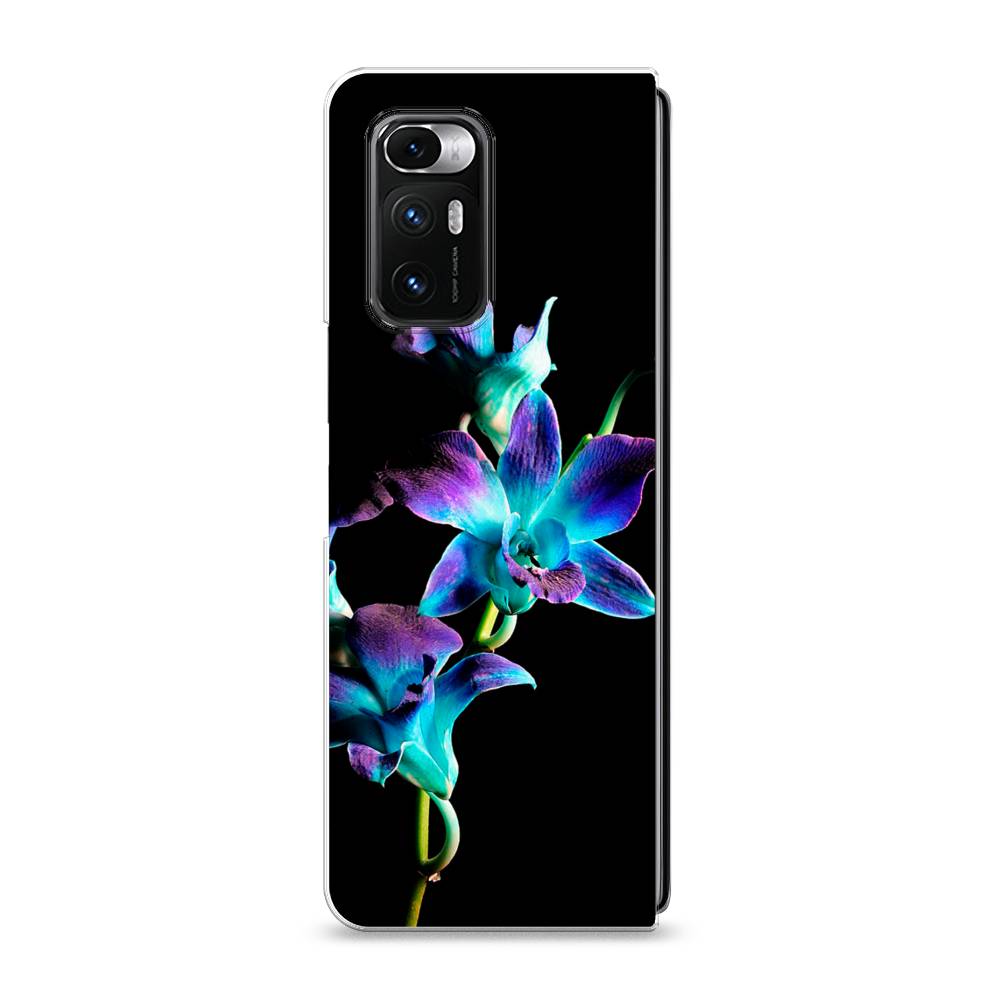 фото Силиконовый чехол "синий цветок на черном" на xiaomi mi mix fold awog