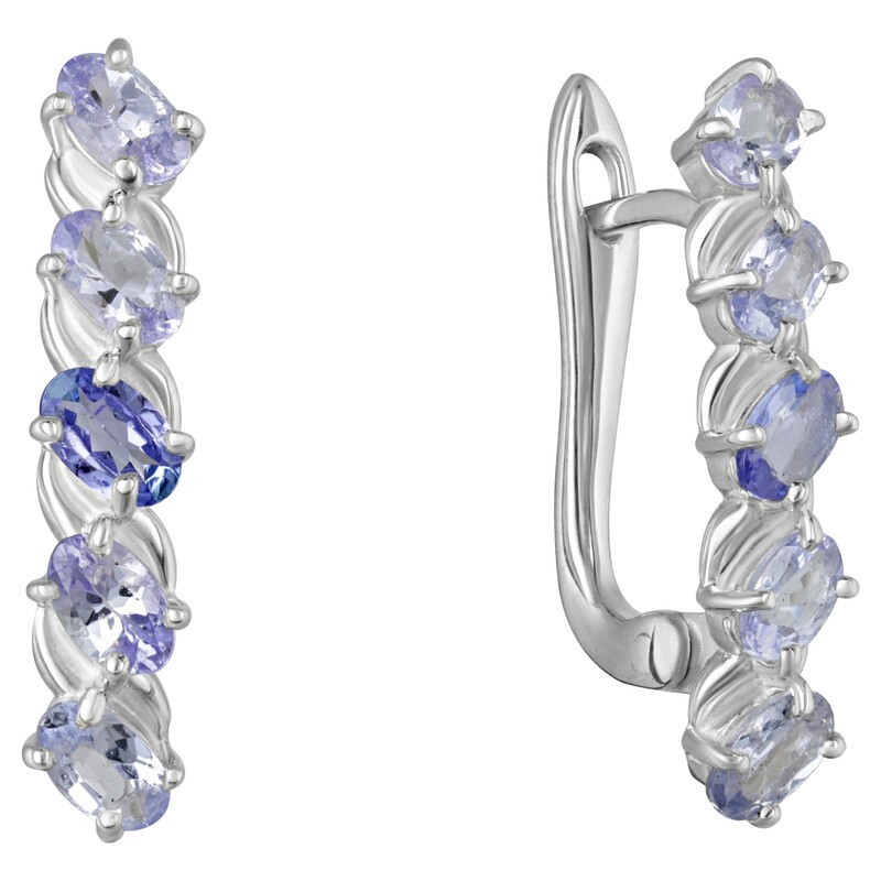 

Серьги из серебра с танзанитом LAZURIT-ONLINE 7985PD, 7985PD