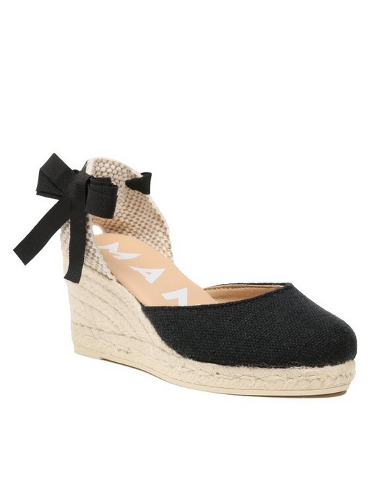 Эспадрильи женские Manebi Organic Hemp Low Wedge Espadrilles O 7.9 WL черные 41 EU