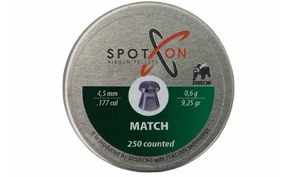 Пули пневматические Spoton Match 45 мм 060 гр 250 штук 780₽