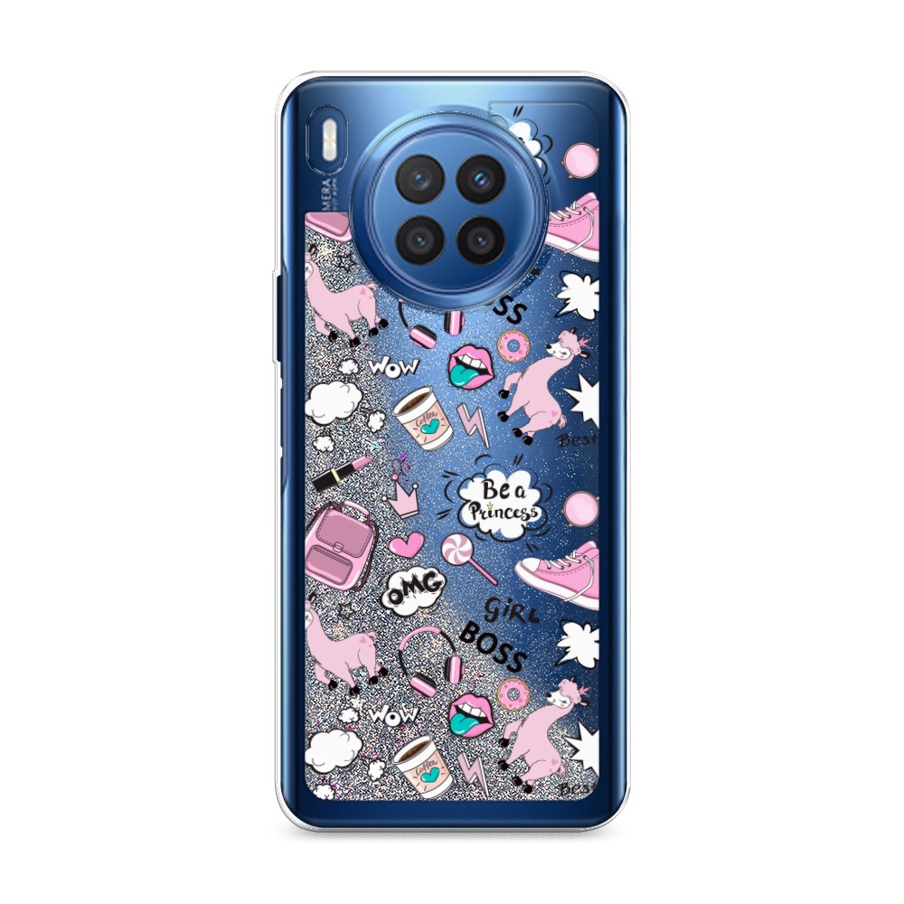 

Чехол Awog на Huawei Nova 8i/Honor 50 lite "Стильная лама", Разноцветный, 6106391-1