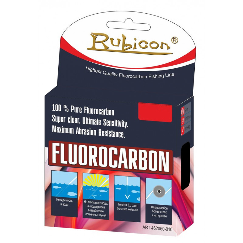 

Леска флюрокарбоновая Rubicon Fluorocarbon 0,3 мм, 100 м, 7,2 кг, clear, Fluorocarbon