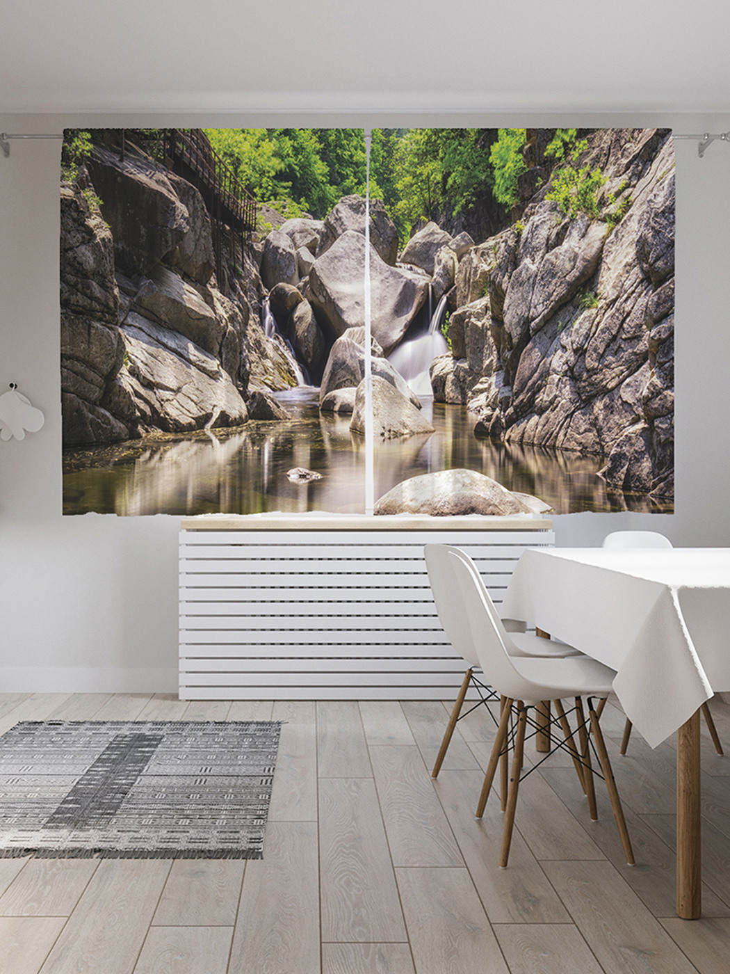 

Шторы JoyArty с фотопечатью "Каменная дамба" из сатена, 290х180 см, Каменная дамба