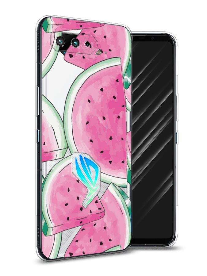 

Чехол Awog на Asus ROG Phone 5S "Акварельные арбузы", Зеленый;белый;розовый, 44550-10
