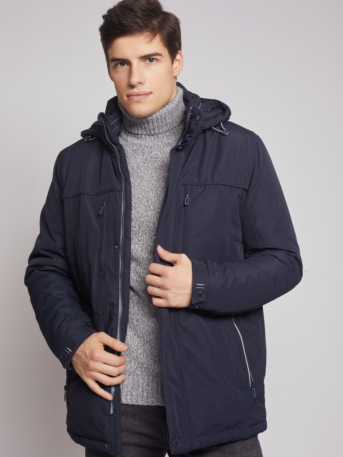 

Куртка мужская Zolla 012345102014 синяя 2XL, 012345102014