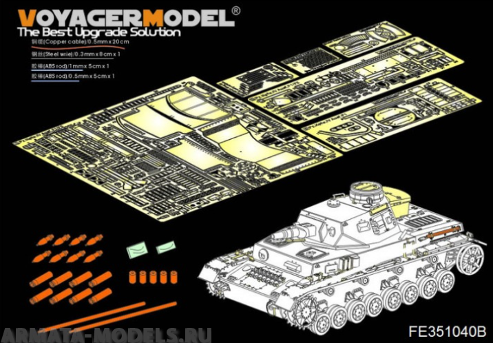 PE351040B WWII German Pz.Kpfw.IV Ausf.F1 Basic B ver included AmmoFor Border BT-003