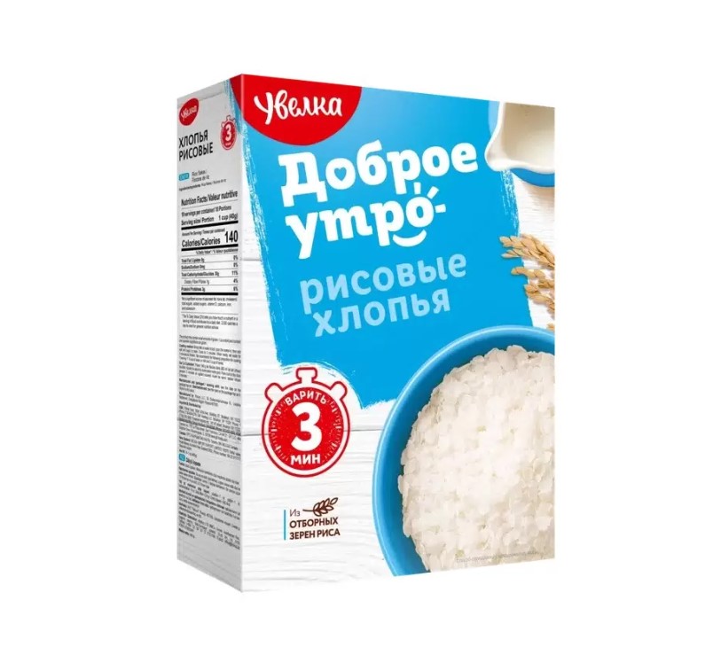 

Хлопья Увелка рисовые, 6x400 г