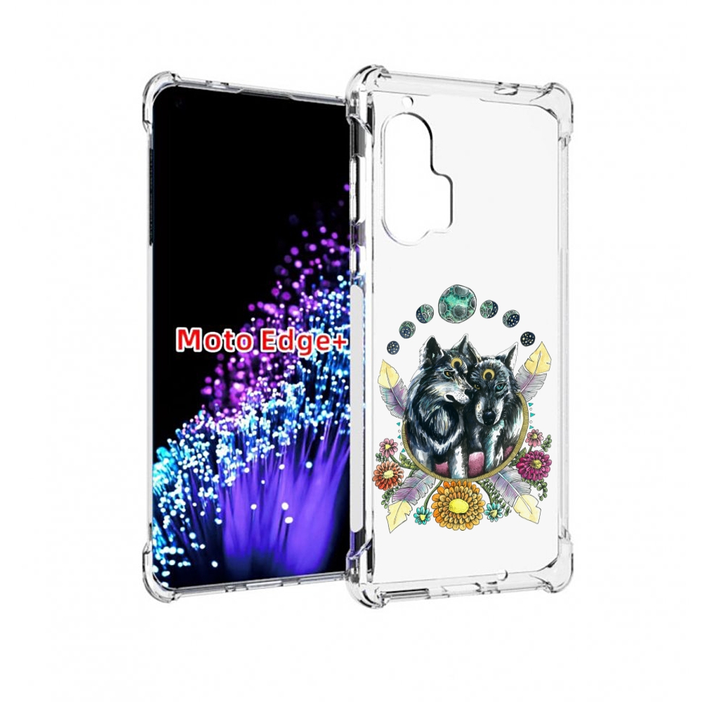 

Чехол MyPads красивые волки абстракция для Motorola Edge+ Plus, Прозрачный, Tocco