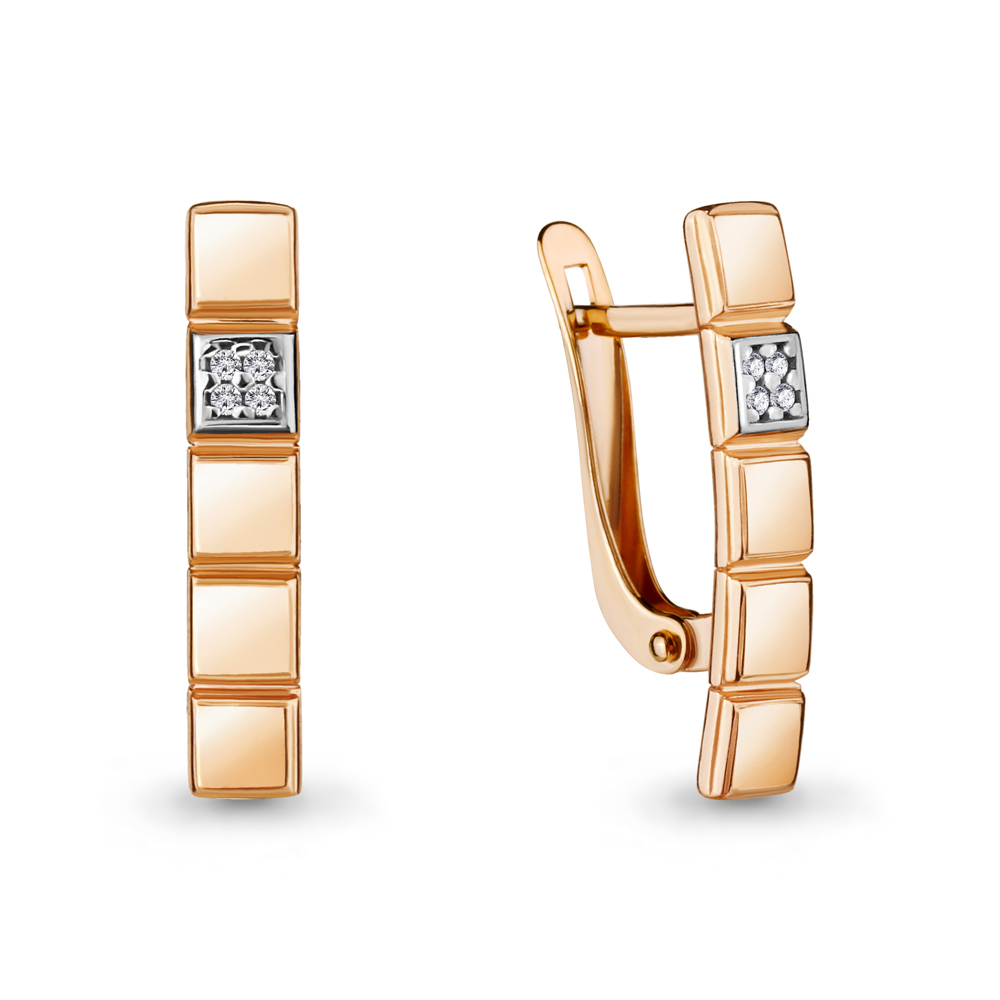 

Серьги из серебра с фианитом Aquamarine 46825А_925_з, 46825А_925_з