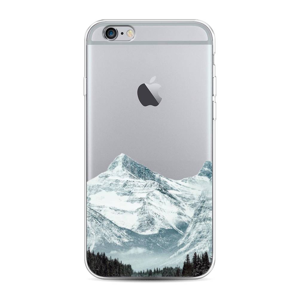 

Чехол на Apple iPhone 6 "Горы арт 1", Белый;зеленый, 0104S50-2